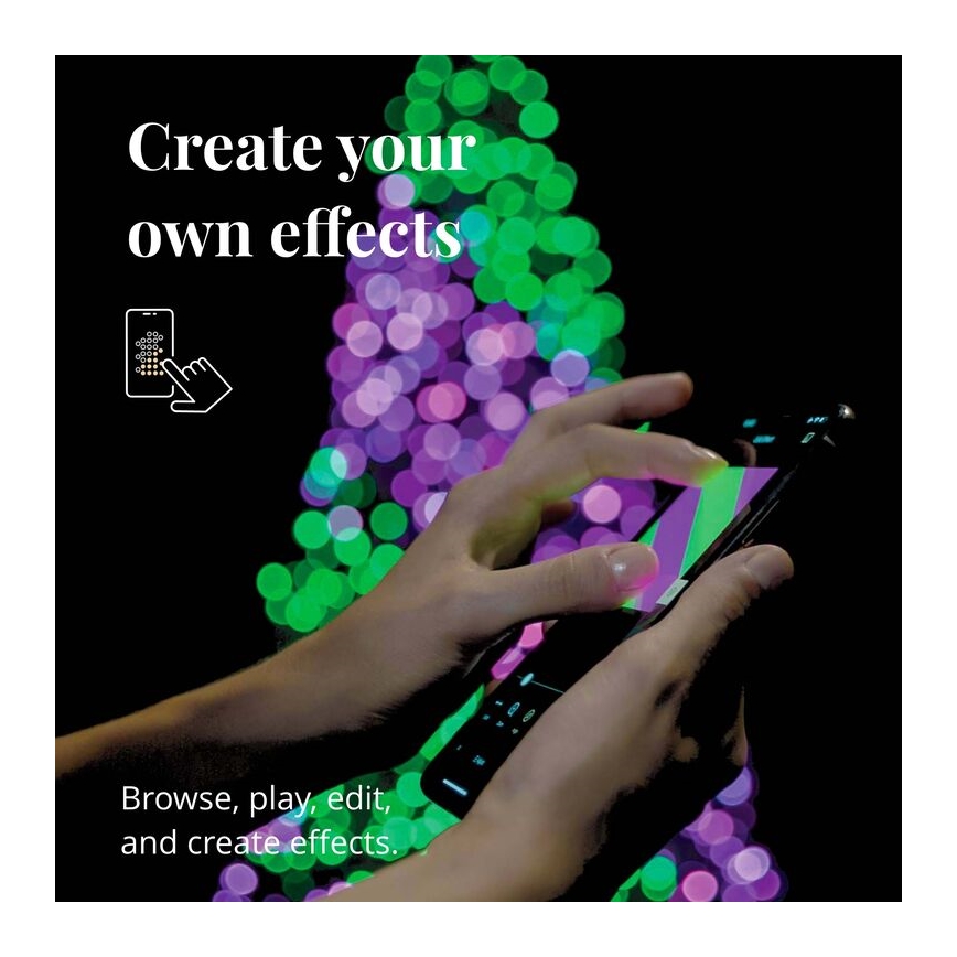 Twinkly - LED RGBW Dimbaar buitenshuis Kerst lichtsnoer STRINGS 600xLED 51,5m IP44 Wi-Fi
