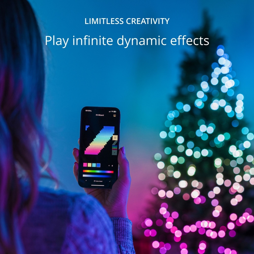 Twinkly - LED RGB Dimbaar buitenshuis Kerst lichtsnoer STRINGS 750xLED 63,5m IP44 Wi-Fi