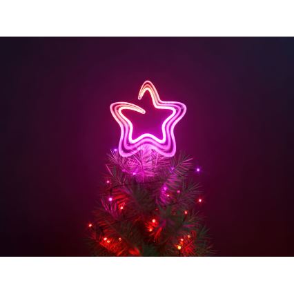 Twinkly - LED RGB Dimbaar Kerstmis ster TREE TOPPER 76xLED USB Wi-Fi
