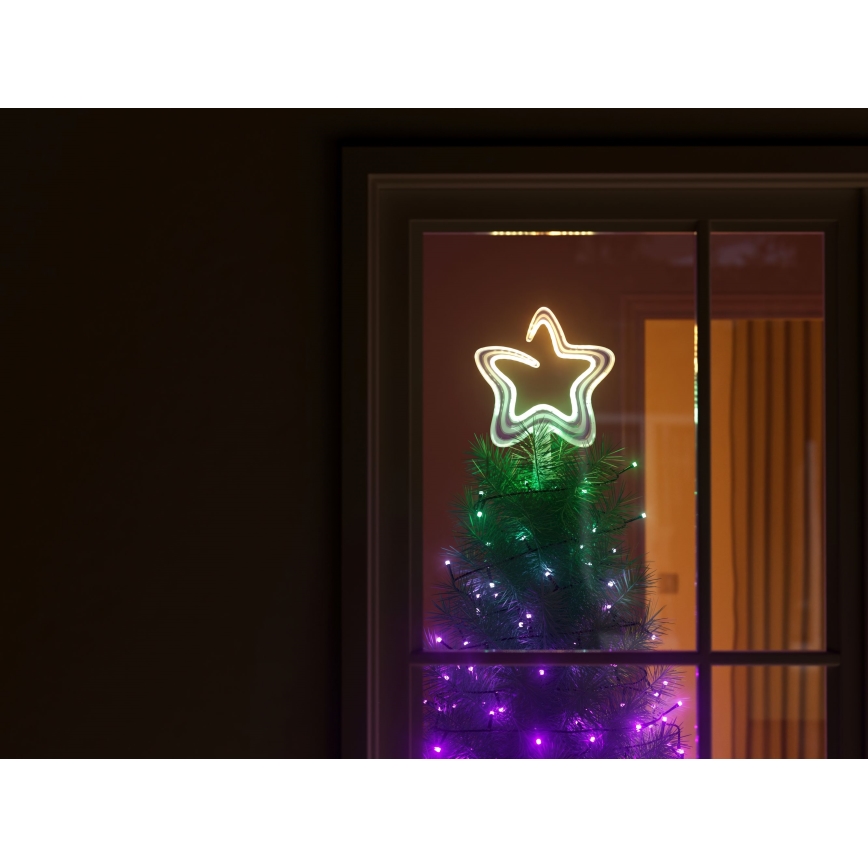 Twinkly - LED RGB Dimbaar Kerstmis ster TREE TOPPER 76xLED USB Wi-Fi