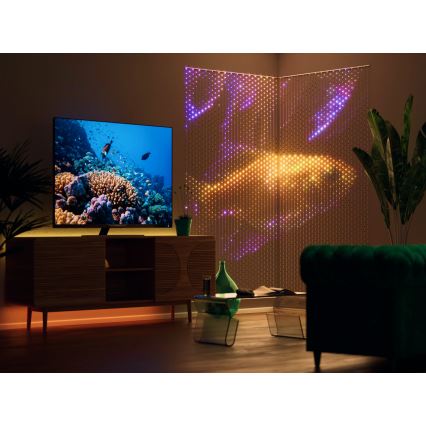 Twinkly - LED RGB Dimbaar Kerst gordijn MATRIX 480xLED 1x1 m Wi-Fi