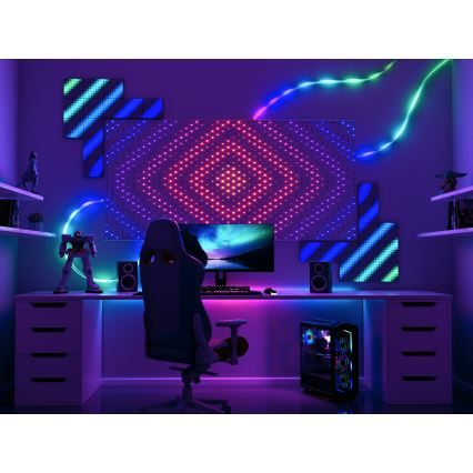 Twinkly - LED RGB Dimbaar Kerst gordijn MATRIX 480xLED 1x1 m Wi-Fi