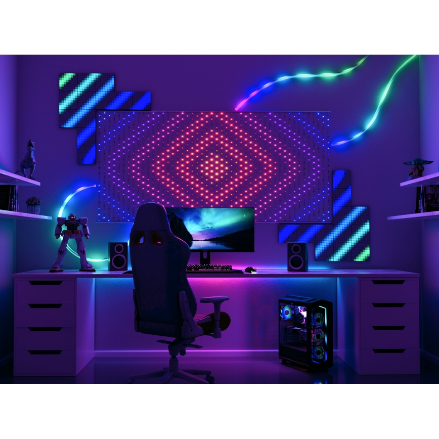 Twinkly - LED RGB Dimbaar Kerst gordijn MATRIX 480xLED 1x1 m Wi-Fi