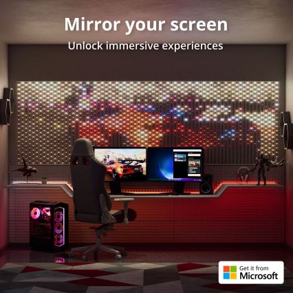Twinkly - LED RGB Dimbaar Kerst gordijn MATRIX 480xLED 1x1 m Wi-Fi