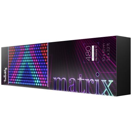 Twinkly - LED RGB Dimbaar Kerst gordijn MATRIX 480xLED 1x1 m Wi-Fi