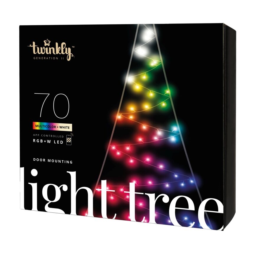 Twinkly - LED RGBW Dimbaar buitenshuis Kerstboom LIGHT TREE 70xLED IP44 Wi-Fi