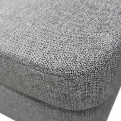 U-vormige hoekbank SERPA, met slaapfunctie en opbergruimte, rechts, grijs