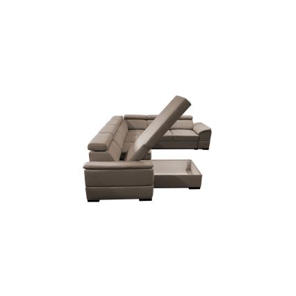 U-vormige opvouwbare bank met universele hoek met een opslagruimte GRANADA beige
