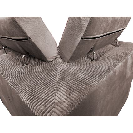 U-vormige opvouwbare bank met universele hoek met een opslagruimte SALVADA beige