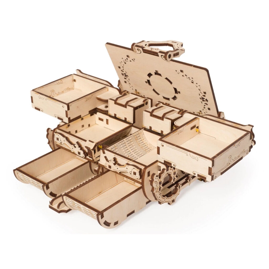 Ugears - 3D houten mechanische puzzel Antiek sieradendoosje