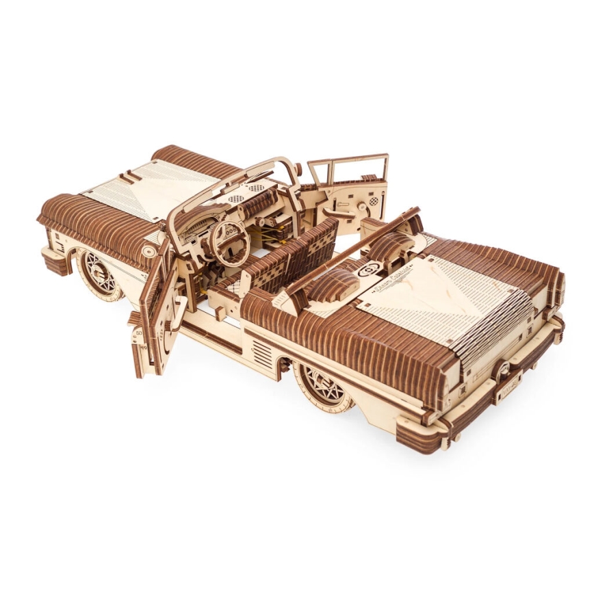Ugears - 3D houten mechanische puzzel Cabriolet