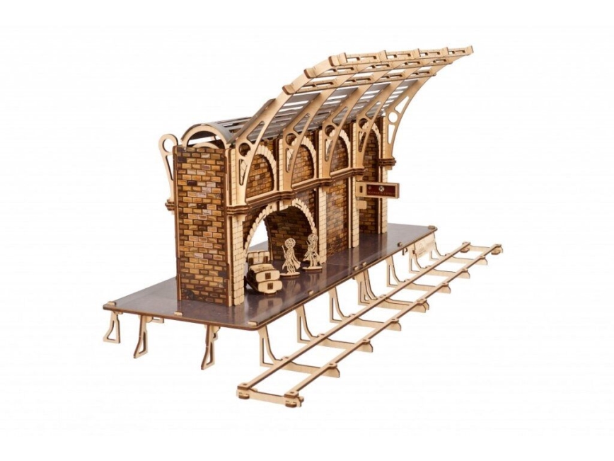 Ugears - 3D houten mechanische puzzel Harry Potter treinplatform