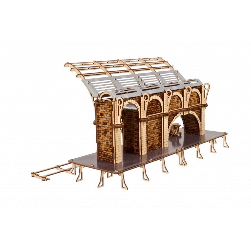 Ugears - 3D houten mechanische puzzel Harry Potter treinplatform