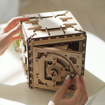 Ugears - 3D houten mechanische puzzel Kluis