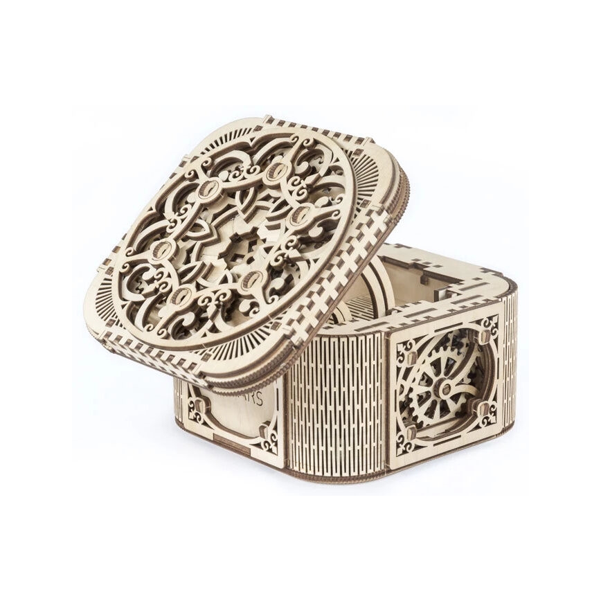 Ugears - 3D houten mechanische puzzel Sieraden doos