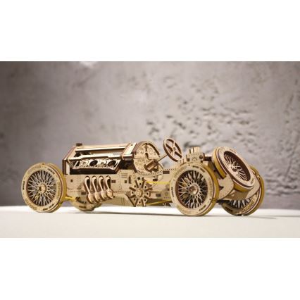 Ugears - 3D houten mechanische puzzel U9 Auto Grand Prix