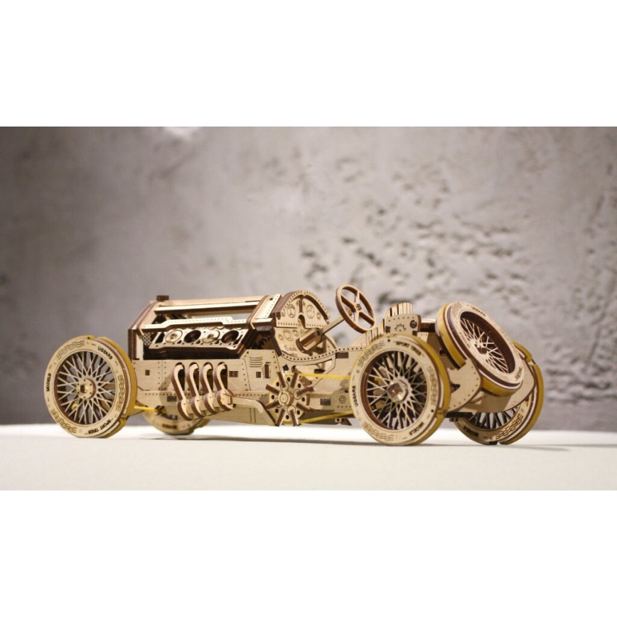 Ugears - 3D houten mechanische puzzel U9 Auto Grand Prix