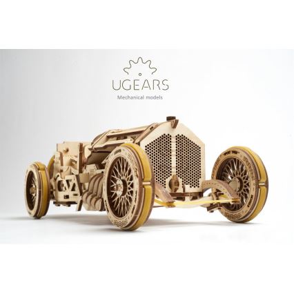 Ugears - 3D houten mechanische puzzel U9 Auto Grand Prix