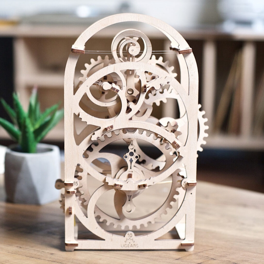 Ugears - 3D houten mechanische puzzel Uurwerk