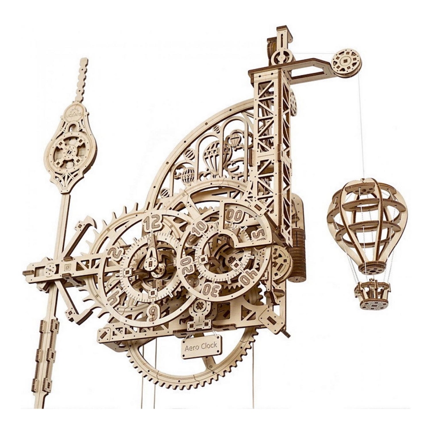 Ugears - 3D houten mechanische puzzel Wand klok Aero