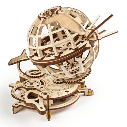 Ugears - 3D houten mechanische puzzel Wereldbol