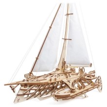 Ugears - 3D houten mechanische puzzel Zeilboot Merihobus trimaran