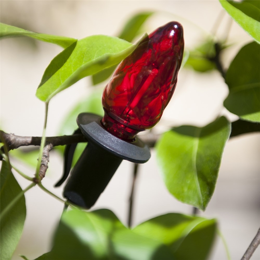 Uitbreidingsset LED-buitenslinger CONE FILAMENT 20xE10 14m gekleurd/warmwit IP44, Gemaakt in de EU