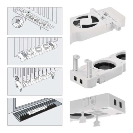 Uitbreidingsset voor radiatorventilator 5V wit