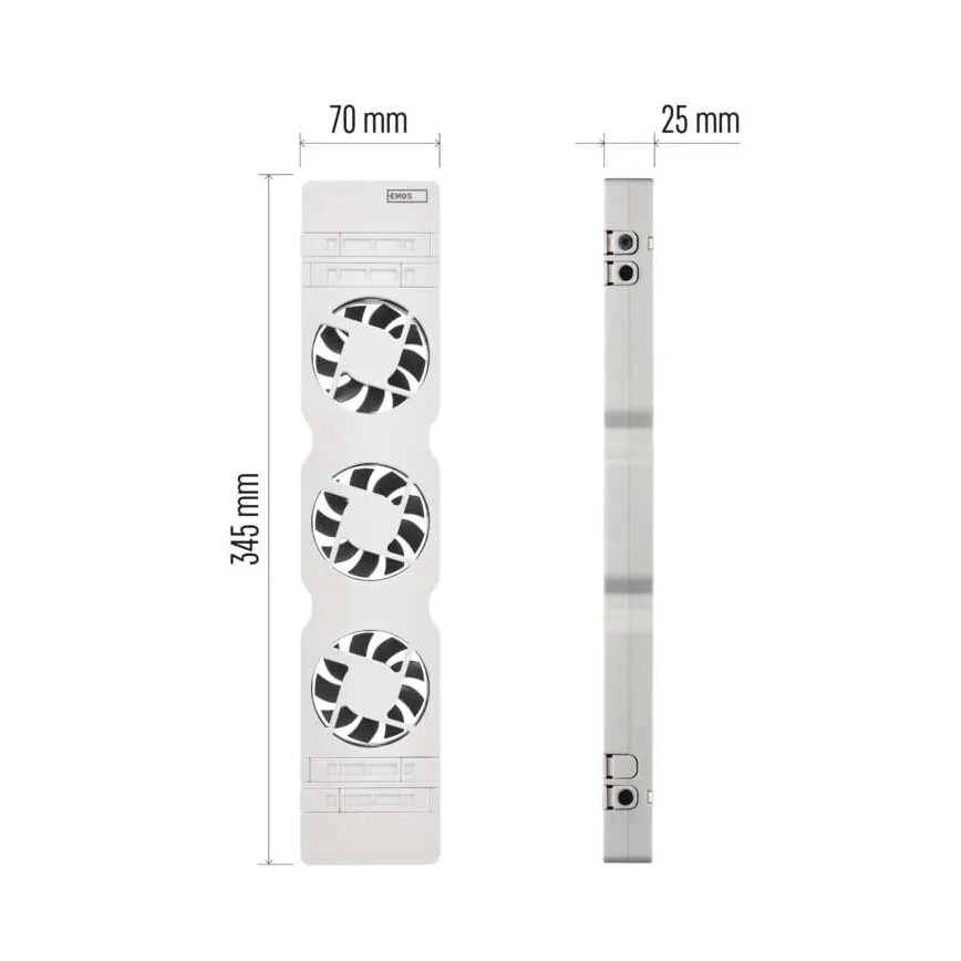 Uitbreidingsset voor radiatorventilator 5V wit