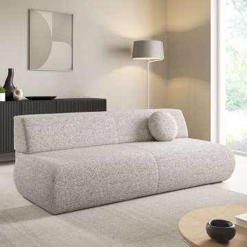 Uitklapbare driezitsbank met opbergruimte PRATO beige