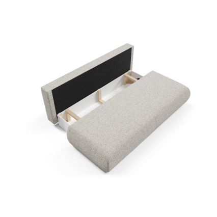 Uitklapbare driezitsbank met opbergruimte PRATO beige