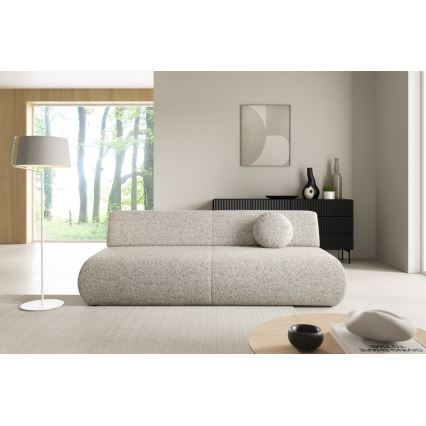 Uitklapbare driezitsbank met opbergruimte PRATO beige