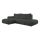 Uitklapbare gestoffeerde L-hoekbank met slaapfunctie en opbergruimte ALMADA, links, antraciet