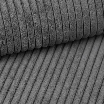 Uitklapbare U-vormige hoekbank met opbergruimte SALVADA, donkergrijs