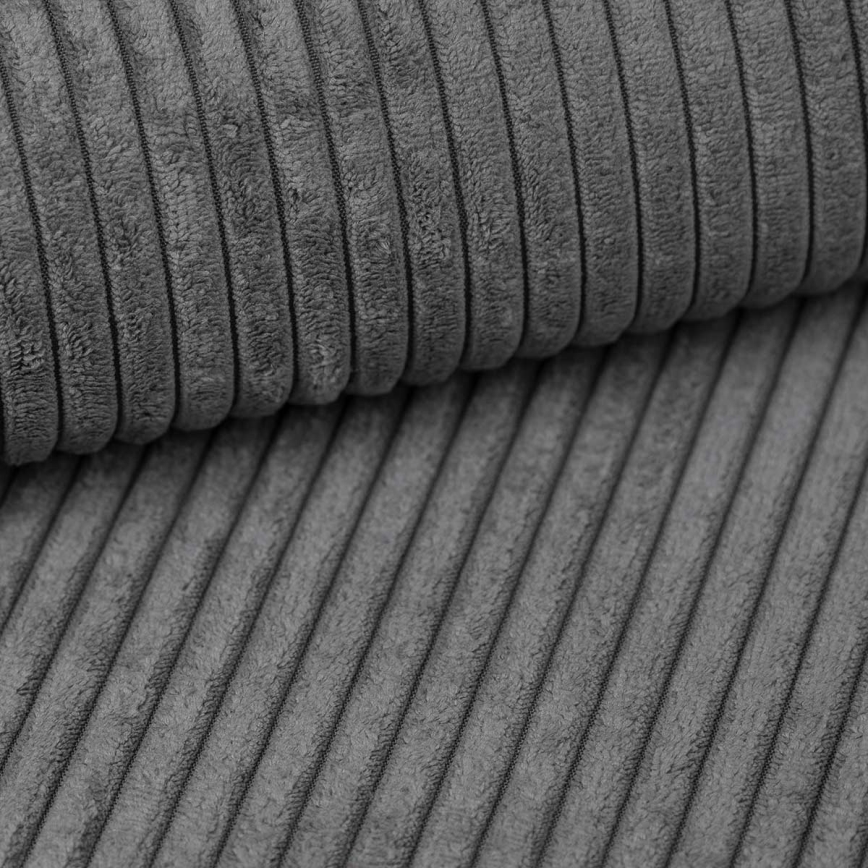 Uitklapbare U-vormige hoekbank met opbergruimte SALVADA, donkergrijs