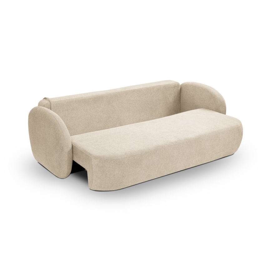 Uitschuifbare driezitsbank OLBIA beige