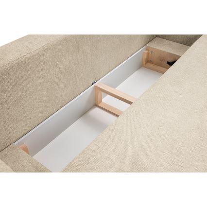 Uitschuifbare driezitsbank OLBIA beige