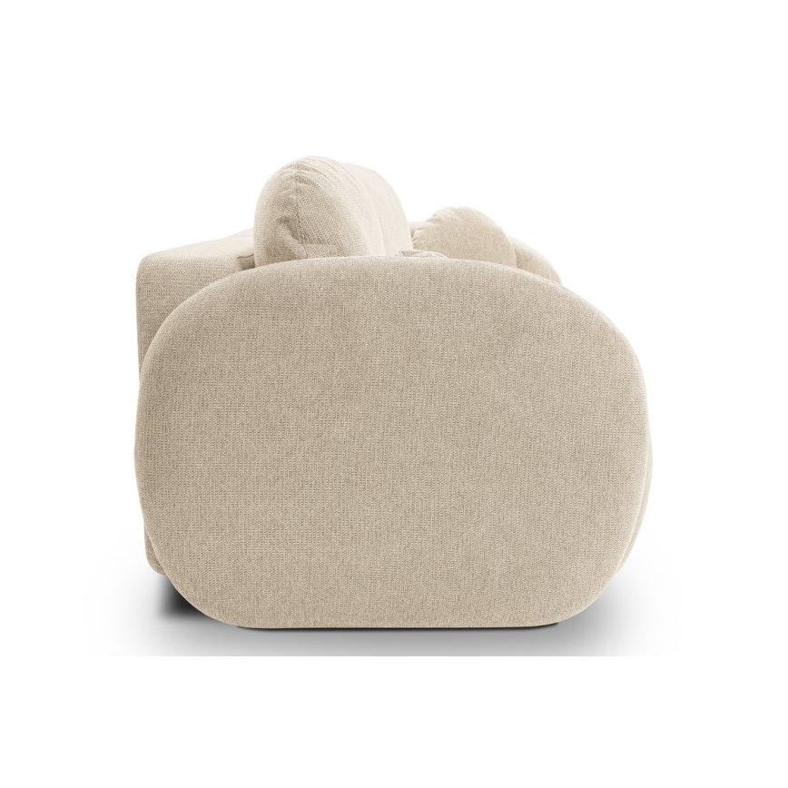 Uitschuifbare driezitsbank OLBIA beige