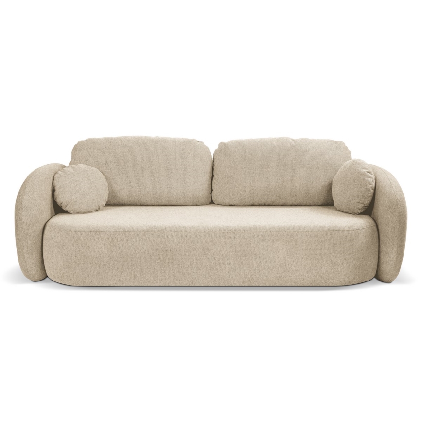 Uitschuifbare driezitsbank OLBIA beige