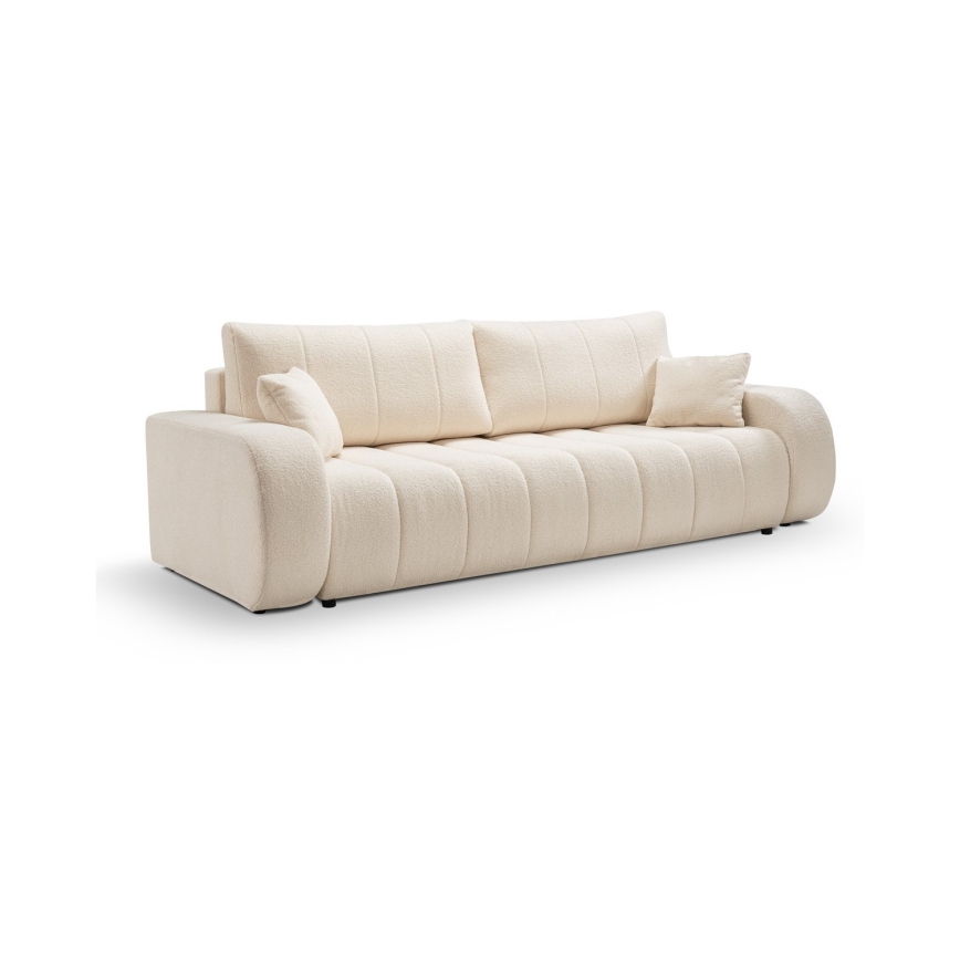 Uitschuifbare driezitsbank DESIO, beige