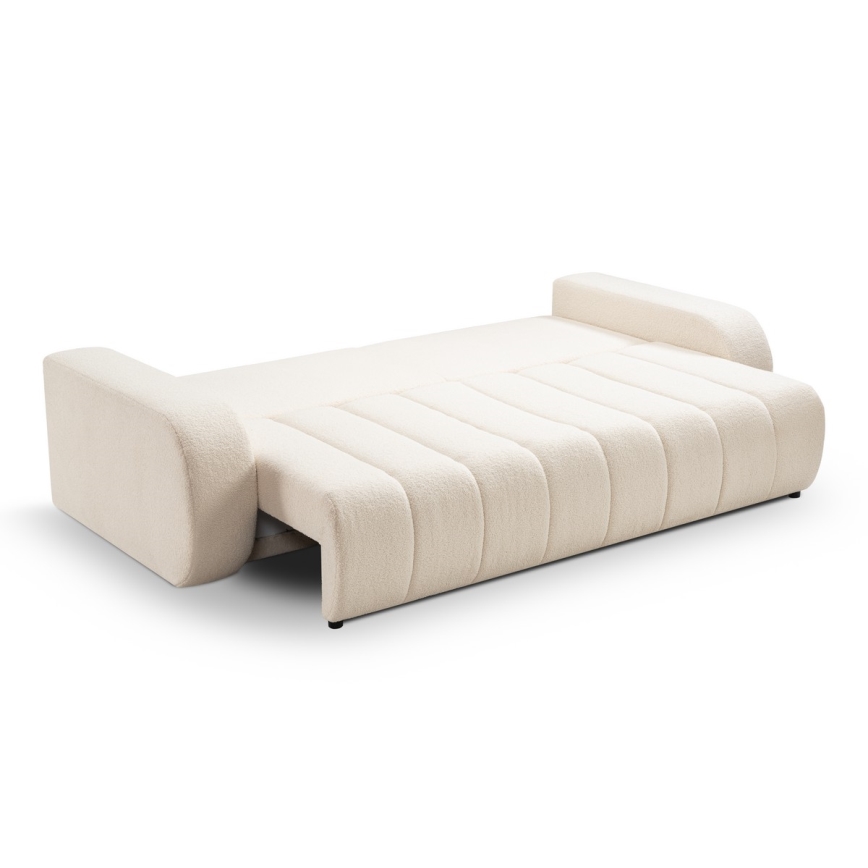 Uitschuifbare driezitsbank DESIO, beige