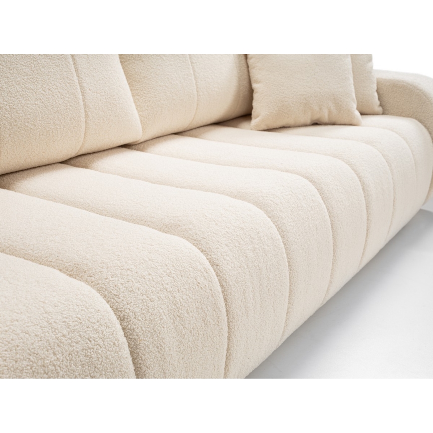 Uitschuifbare driezitsbank DESIO, beige