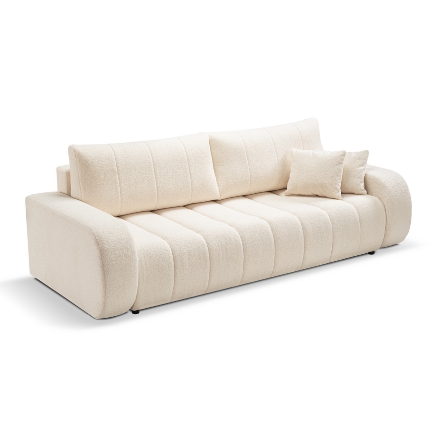 Uitschuifbare driezitsbank DESIO, beige