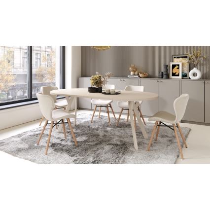Uitschuifbare eettafel ARTUR beige