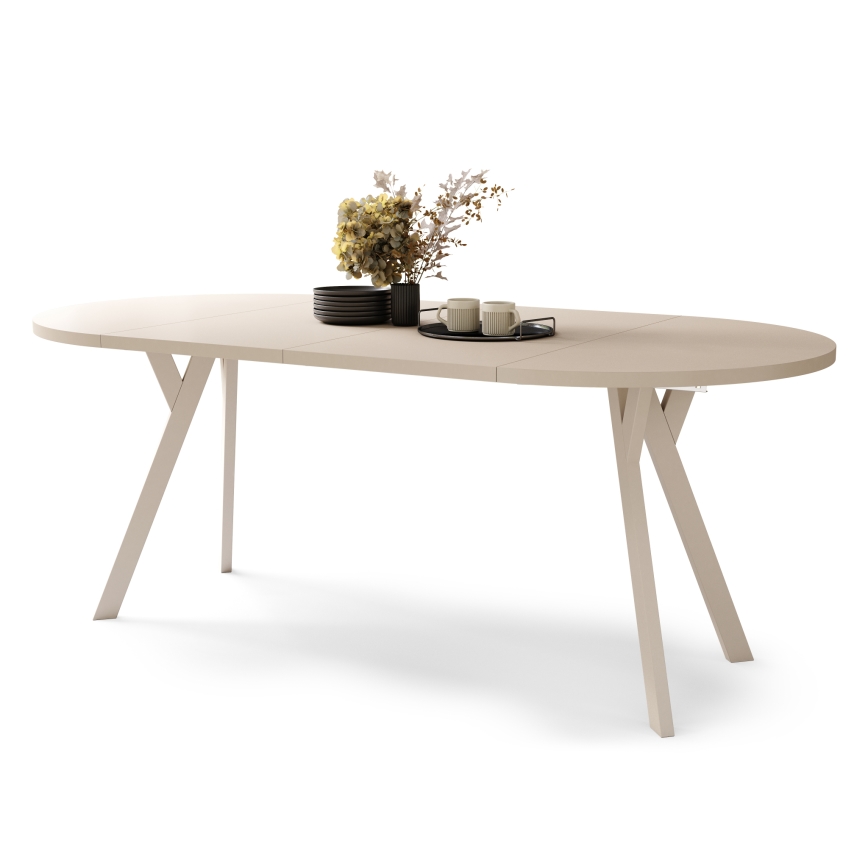 Uitschuifbare eettafel ARTUR beige