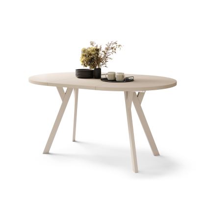 Uitschuifbare eettafel ARTUR beige