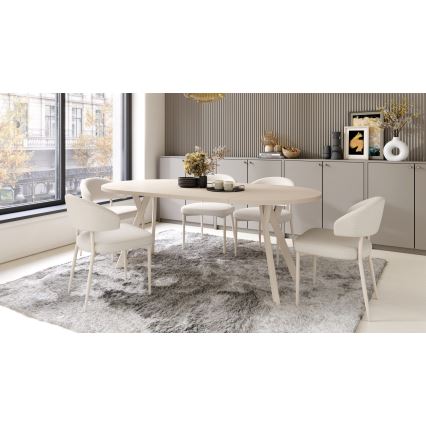 Uitschuifbare eettafel ARTUR beige