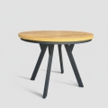 Uitschuifbare eettafel CENTRO 100/140x77 cm craft eiken/zwart