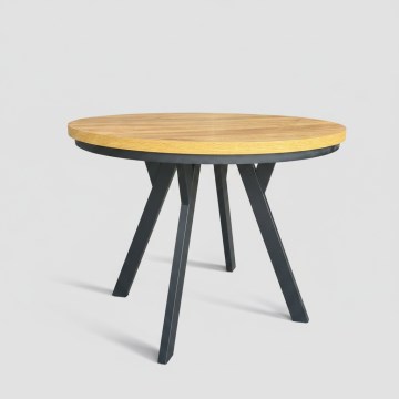 Uitschuifbare eettafel CENTRO 100/140x77 cm craft eiken/zwart