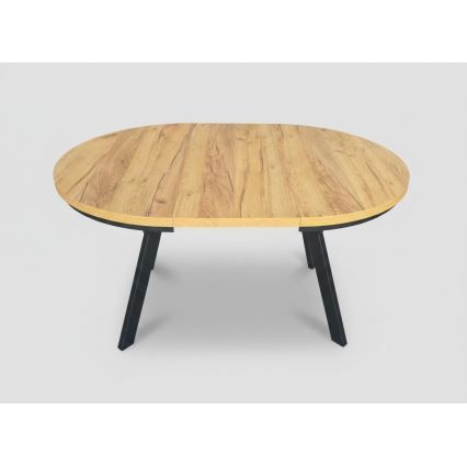 Uitschuifbare eettafel CENTRO 100/140x77 cm craft eiken/zwart
